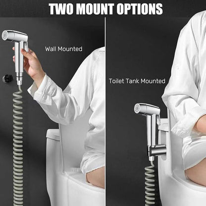 Handheld Bidet Sprayer Toilet Bathroom with Spring Hose Wall BracketSet, Closestool, Squatting Pan, Water Flower, Floor Cleaning Cloth Diaper for Bathroom Hygiene