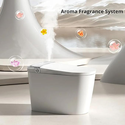 Electric Bidet Smart Toilet, Voice Control, Auto Open/Close Lid & Seat with Radar and Foot Sensor, Auto Flushing, 6 Modes Warm Water Wash, Dryer, Heated Seat, 20-year warranty. (TD-768EV)