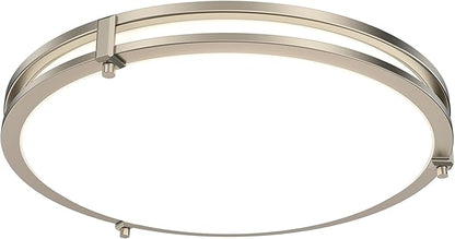 Juno Saturn Flush Mount Ceiling Light with Switchable Color Temperature (2700K-5000K), 16-Inch, Brushed Nickel