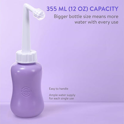 Peri Bottle - Portable Travel Bidet for Men or Women - Labour and Maternity Hospital Bag Essentials - After Birth Recovery Tools for Postpartum Mum - Perineal Spray Bottle