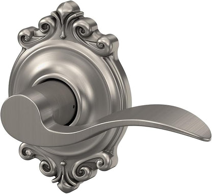 SCHLAGE Trim with SCHLAGE Hall and Closet Lever, Satin Nickel (F10 ACC 619 BRK)