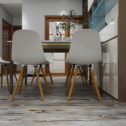 Wood Grain Peel and Stick Floor Tiles, 11.8" W × 118" L, Tide‑Washed | Soft wood‑look finish, Easy to cut, Non‑slip texture, Good for renters and DIY users, Helps protect floors, Easy to replace
