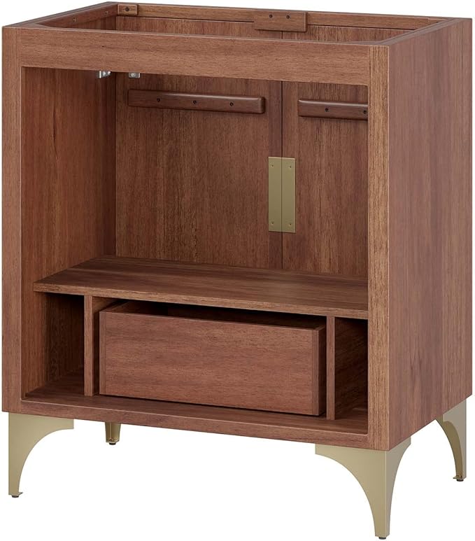 Modway Daylight Bathroom Vanity Cabinet-Sink Basin Not Included, 30 Inch, Walnut