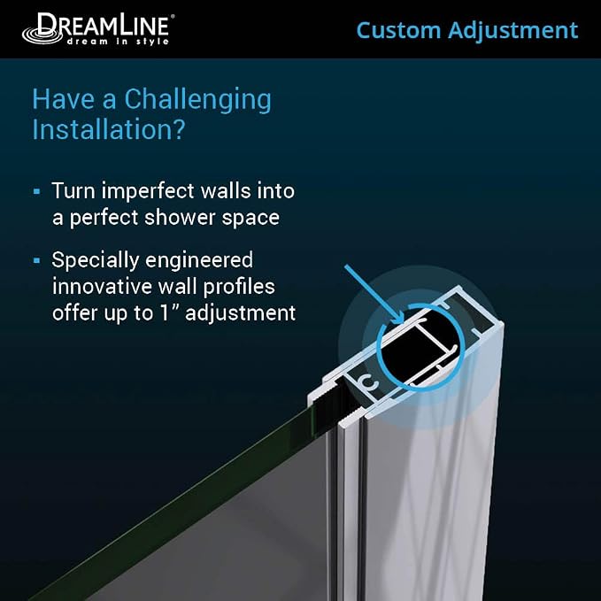 DreamLine Unidoor 35 - 36 inch W x 72 inch H Frameless Hinged Shower Door in Matte Black