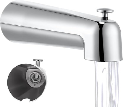 Dreyoo 7 Inch Bathroom Tub Spout Compatible with Westbrass E531D-1F-62, Fits Wall Front Mount Tub Spout with Shower Diverter 1/2'' IPS Inside Thread Bathtub Faucet (Chrome)