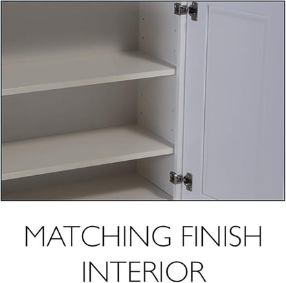 Design House Brookings Shaker Unassembled Wall Kitchen Cabinet W1524, 15 W x 12 D x 24 H, Painted White with Sherwin Williams®, Solid Wood – Design House, 561548