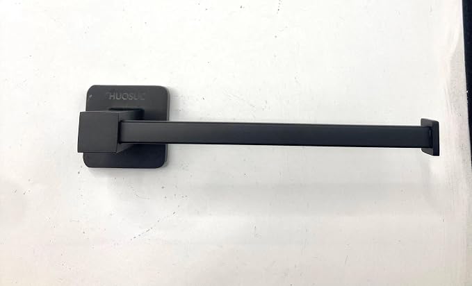 Matte Black Bathroom Hardware Set 4 Pieces,Towel Bar Set Includes 17In Hand Towel Bar, Towel Ring, Robe Towel Hooks,Toilet Paper Holder, Bathroom Towel Rack Set