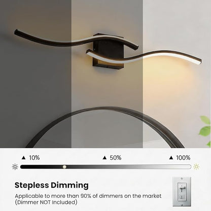 Vanity Light for Bathroom, 31.6 Inch Black LED Dimmable | Bathroom Lights Fixture Over Mirror, 5CCT Adjustable Color Temperatures Modern Wall Sconces for Bathroom Bedroom Living Room