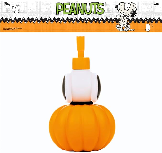 Peanuts Snoopy Soap/Lotion/Hand Sanitizer Resin Pump Dispenser, 10.01 Ounces, Halloween, (Officially Licensed Product) by Franco
