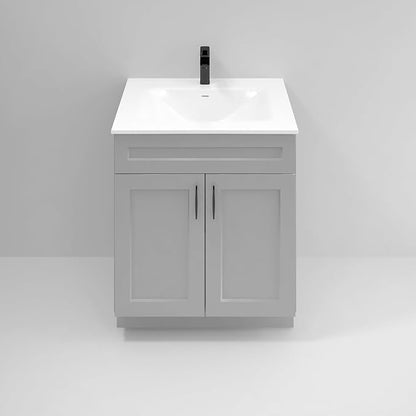 Bathroom Vanity Sink Base Ready-to-Assemble Bathroom Cabinet 24"/30'/36" Width (Vanity Base in Light Grey Shaker, 30 inch)