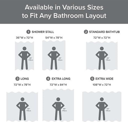 Madison Park Arbor Waffle Extra Long Shower Curtain, 72 x 84, Charcoal | Adds Privacy, Machine Washable, Farmhouse, OEKO-TEX Certified Bathroom Curtain, 3M Scotchgard Moisture Management
