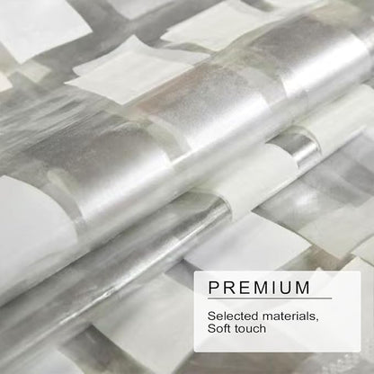 TIKABC Shower Curtain Liner, 4G PEVA Shower Liner, Plastic Peva Waterproof Shower Curtains, 72x72 inch with Grommet Holes 3 Magnetic Weights