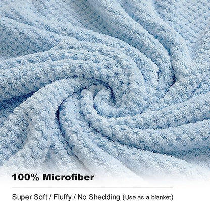 Extra Large Bath Towel Sheet Set 35x70 Inches - Oversized Bath Towels Set,Jumbo Large Microfiber - Quick Dry, Lightweight,Super Soft,Highly Absorbent Towel Set for Bathroom,Hotel,SPA,Pack of 4 (Blue)