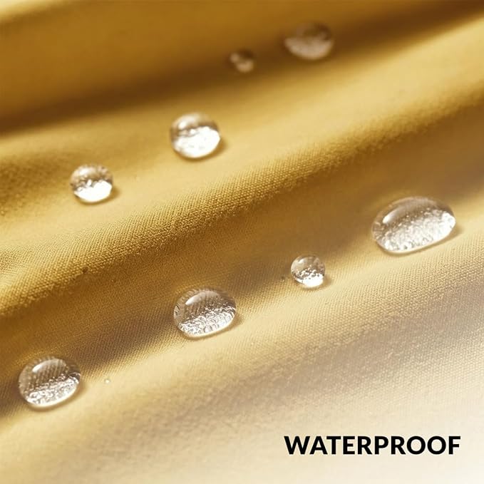 Felisa Ombre Yellow and White Shower Curtain Liner,Waterproof Fabric Shower Curtain with 3 Weighted Magnets, Odorless Cloth Lightweight Bathroom Curtain,Sturdy Rustproof Grommets,72 x 72