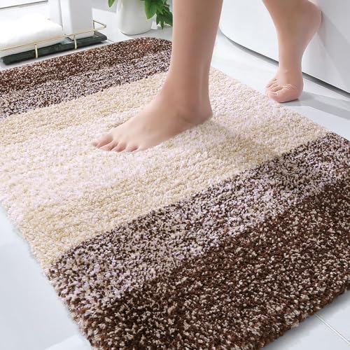 OLANLY Bathroom Rugs Mat 34x21, Extra Soft Absorbent Microfiber Bath Rugs