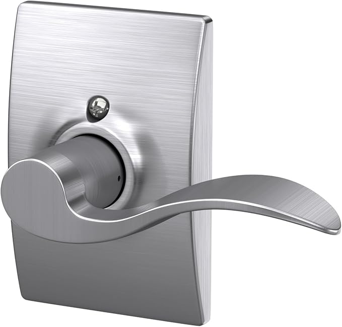 Schlage Accent Lever with Century Trim Non-Turning Lock in Satin Chrome - Left Handed