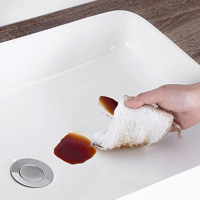KINGWONG 24 Inch Rectangular Vessel Sink White Ceramic Above Counter Basin | Porcelain resists thermal shock & stains. Ultra-smooth glaze cleans in a wipe. Its 4.3" depth cuts water use and splash