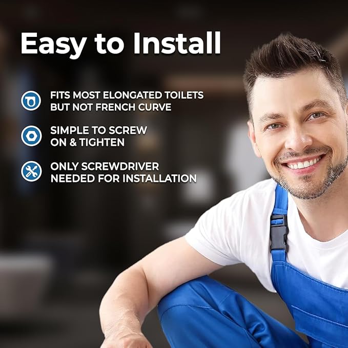 GenieBidet Electric Bidet Toilet Seat - Self Cleaning Heated Elongated Design and Wireless Remote Control - Unlimited Warm Water - Convenient Heated Boilet Seat with Bidet- EB-4000e
