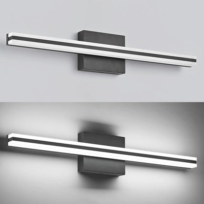 SOLFART Bathroom Vanity Lights Over Mirror 14W 24 Inch Modern Black Bathroom Light Fixture 6000K ND