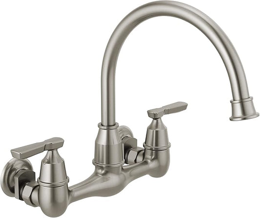 Delta Corin Wall Mount Kitchen Faucet, Brushed Nickel Stainless Steel, Single Handle, Model 22722LF-SS