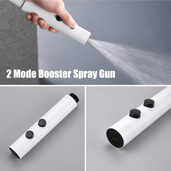 BEITH Thermostatic Shower System, 4 Piano Keys Shower Faucet Set, 31x20cm Square Shower Set, Digital Display, 360° LED Ambient Light, Hydroelectric Power, with Bathtub Faucet, Booster Spray Gun