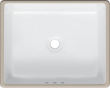 Miseno MNO1713RU 20" X 16" Rectangular Undermount Bathroom Sink with Rear Overflow - Bright White