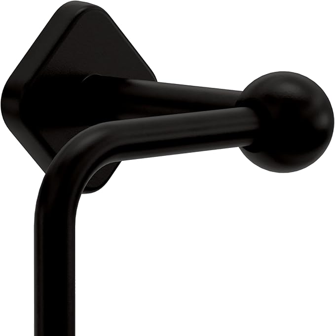 Franklin Brass Gainsville (1-Pack) Toilet Paper Holder, Euro Single Post Tissue Roll Wall Mount TP Storage, Matte Black Bathroom Decor, Accessories GNV50-MB
