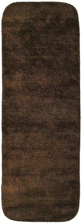 Garland Rug Traditional Nylon Washable Chocolate 2 Bath Rugs (21" X 34", 22" X 60") - Soft, Absorbent, and Stylish for Your Bathroom