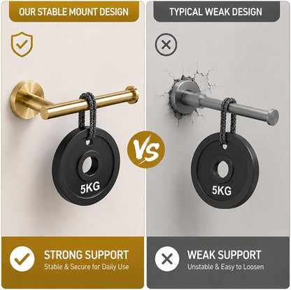 Toilet Paper Holder Towel Ring Brushed Gold Bathroom Hardware Hand Towel Holder Bathroom Accessories Set Wall Mount Stainless Steel 2 Pieces