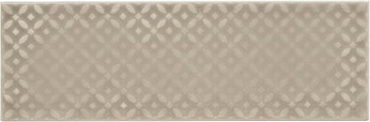 M S International Urbano Warm Concrete 3D Mix Glossy Ceramic Subway Tile for Bathroom, Kitchen Backsplash, Accent Wall, and Shower