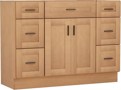 48 Inch Bathroom Vanity -Family Bathroom Vanities - Large-Size Farmhouse-Style Freestanding Bathroom Vanity, Premium Bathroom Vanities,Solid Wood Construction, with 6 Drawers