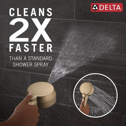 Delta 5-Setting In2ition 2-in-1 Dual Shower Head with Handheld High Pressure ProClean Spray, Brushed Gold Detachable Shower Head with Hose, 1.75 GPM Flow Rate, Champagne Bronze 75548CZ
