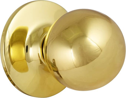 Design House 782912 Ball Passage Hall and Closet Door Knob, Polished Brass