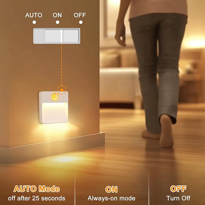 8 Pack Rechargeable Motion Sensor Stair Light for Indoor, RGBW Battery Operated Closet Lights, Stick On Night Lamp, Motion Activated Magnetic Lighting Lamps for Step,Cabinet,Hallway,Bathroom