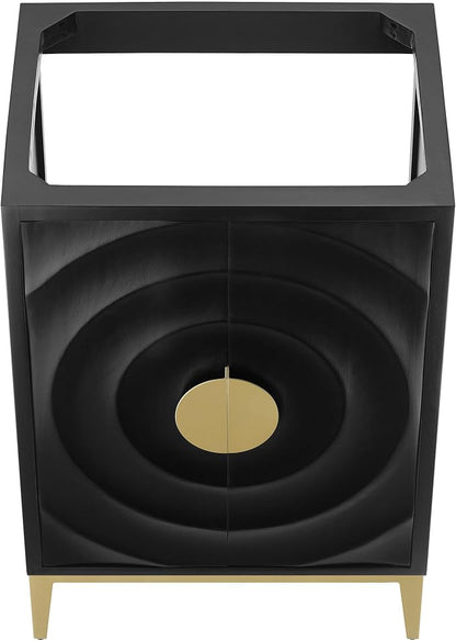 Modway Beau 24 Inch Single Bathroom Vanity in Black