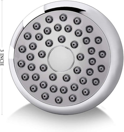 Aisoso High Pressure Shower Head 3 Inches Anti-clog Anti-leak Fixed Showerhead Chrome with Adjustable Swivel Brass Ball Joint for Relaxing and Comfortable Shower Experience