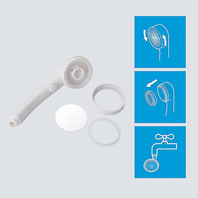 KAIYING High Pressure Handheld Shower Head with ON/OFF Pause Switch, 3 Spray Modes Shower Wand with Shut Off Button, Removable Camper Shower Head with Hose and Adjustable Angle Bracket (White) | 3 Spray Modes Shower Wand with Shut Off Button, Camper & ...