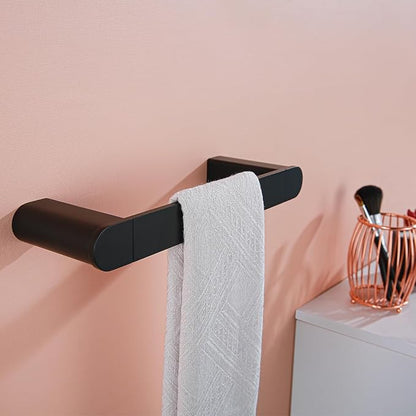 RANDOM Matte Black Towel Bar for Bathroom Kitchen 9 Inches Hand Towel Holder SUS304 Stainless Steel Towel Rack Kitchen Rag Towel Rod Wall Mounted.96026-2-9MB