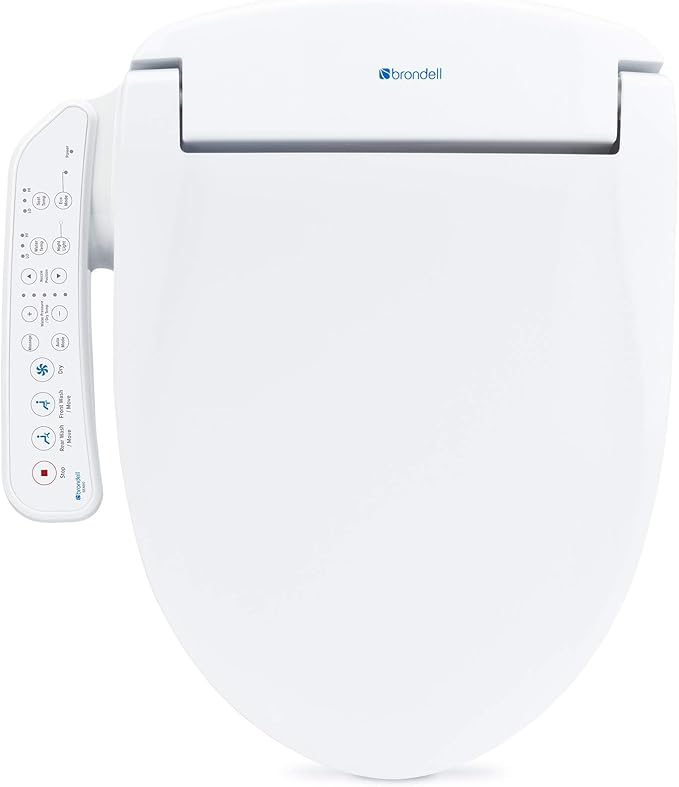 Brondell SE400-EW & SWF44 Bundle - Electric Bidet Toilet Seat for Elongated Seats with Premium Carbon Water Filtration System for Elongated Toilets