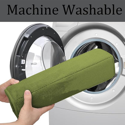RUN HELIX Sage Green Bathroom Rugs Sets 3 Piece Memory Foam Non Slip Bath Mats for Bathroom Floor and U-Shaped Contour Toilet Rug, Soft Washable Bathrom Sets Mats and Rugs Sets for Toilet Shower Sink