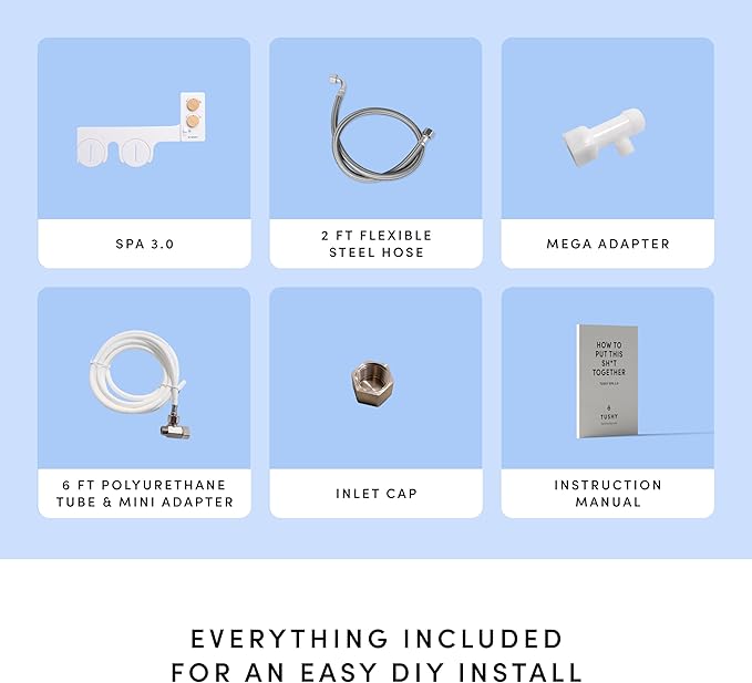 TUSHY Classic 3.0 Bidet Toilet Seat Attachment - A Non-Electric Self Cleaning Water Sprayer with Adjustable Water Pressure Nozzle, Angle Control & Easy Home Installation (Bamboo Knob)
