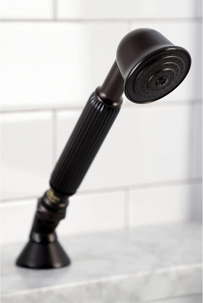 Kingston Brass KSK3355PLTR Deck Mount Hand Shower with Diverter for Roman Tub Faucet, Oil Rubbed Bronze
