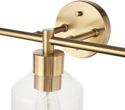 Globe Electric 51638 3-Light Vanity All-in-One Bathroom Set, 5 Piece Gold Finish
