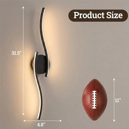 31.5 Inch LED Bathroom Vanity Light, Black, 5CCT | 31.5 Inch black LED bathroom vanity light with 5CCT, 20%-100% dimming, hardwired horizontal/vertical mount