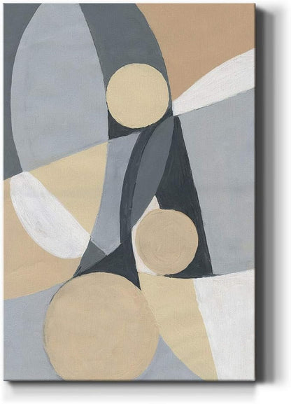 Renditions Gallery Canvas Wall Art Home Paintings & Prints Artwork Grey Brown Rug Abstrac Canvas Wall Hanging Modern Decorations Picture for Bedroom Living Room Office Kitchen - 24"x36" LT02