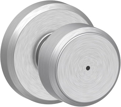 SCHLAGE F40 BWE 626 GSN Greyson Collection Bowery Privacy Lock Knob, Satin Chrome