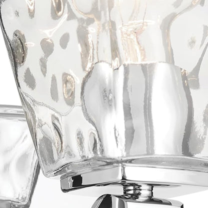 Kichler Marant 14.25" 2-Light Vanity Light with Clear Water Glass in Chrome, for Bathroom, Powder Room, Over a Mirror, (14.25" W x 9.5" H), 55215CHWTR