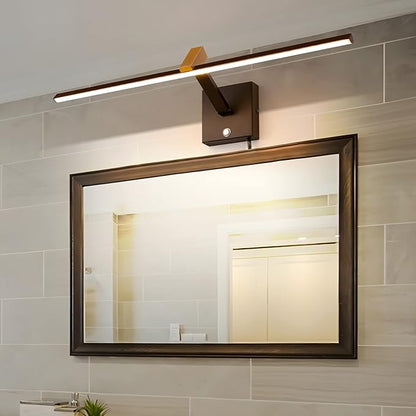 MantoLite LED Dimmable Bathroom Mirror Vanity Light Fixture 24inch 14W Cabinet Picture Wall Lights, Indoor Lightings Wall Sconce with Ajustable Arm Bedside Reading Lamp, Pulg in Display Lamps Black