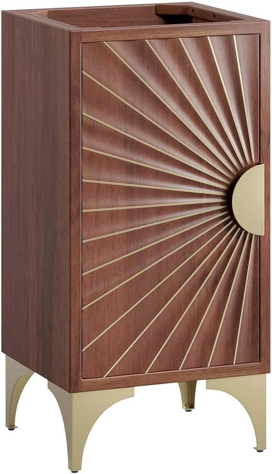 Modway Daylight Bathroom Vanity Cabinet-Sink Basin Not Included, 18 Inch, Walnut