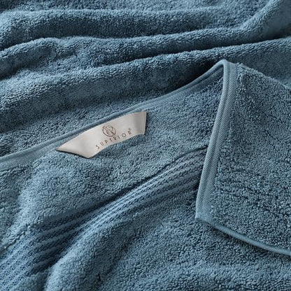 Superior Egyptian Cotton 2-Piece Bath Sheet Towel Set, Oversized Body Towels For Adults And Kids, Large Towel For Bath, Shower, Guest Bathroom, Spa, Gym, Resort, Essentials, Airbnb, Sapphire